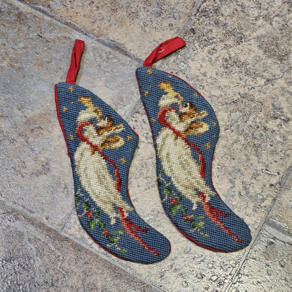 Miniature Needlepoint Stockings Set Of 6 - Picture 3 of 6